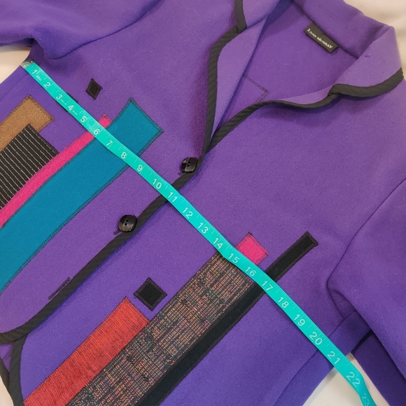 Lynn Murray Vintage Purple Patched Wool Jacket - Picture 6 of 10